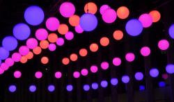 The coloured bouncing lights at VIVID